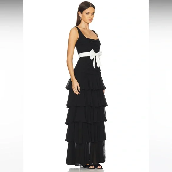 NWT! MAJORELLE Flora Gown in Black - Picture 2 of 5